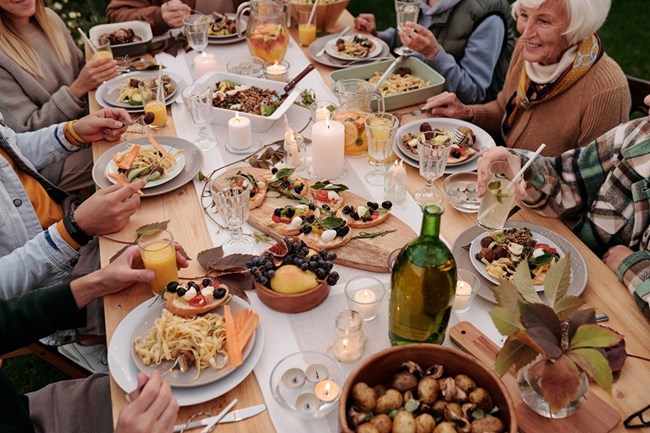 The benefits of eating together later in life Image